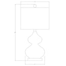Hospitality furniture - Gray Glass Accent Table Lamp - www.oroatrade.com