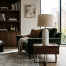 Hospitality furniture - Linen Drum Shade Table Lamp - www.oroatrade.com