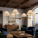 Hospitality furniture - White Linen 6-Light Chandelier - www.oroatrade.com