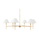 Hospitality furniture - White Linen 6-Light Chandelier - www.oroatrade.com