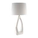 Hospitality furniture - White Carved Base Table Lamp - www.oroatrade.com