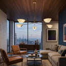 Hospitality furniture - White Glass Chandelier - www.oroatrade.com