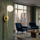 Modern European furniture - White Glass Sphere Wall Lamp - www.oroatrade.com