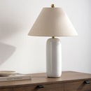 Contract furniture - White Ceramic Accent Table Lamp - www.oroatrade.com
