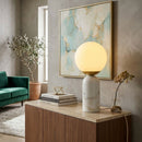 Modern European furniture - Marble White Glass Table Lamp - www.oroatrade.com