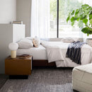 Hospitality furniture - Round White Glass Table Lamp - www.oroatrade.com