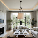 Hospitality furniture - White Linen Chandelier - www.oroatrade.com