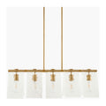 Modern European furniture - 5-Light Glass Pyramid Linear Chandelier - www.oroatrade.com