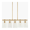 Modern European furniture - 5-Light Glass Pyramid Linear Chandelier - www.oroatrade.com