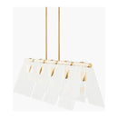 Modern European furniture - 5-Light Glass Pyramid Linear Chandelier - www.oroatrade.com