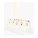 Modern European furniture - 5-Light Glass Pyramid Linear Chandelier - www.oroatrade.com
