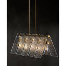 Modern European furniture - 5-Light Glass Pyramid Linear Chandelier - www.oroatrade.com