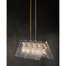 Modern European furniture - 5-Light Glass Pyramid Linear Chandelier - www.oroatrade.com