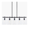 Modern European furniture - 5-Light Glass Pyramid Linear Chandelier - www.oroatrade.com