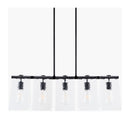 Modern European furniture - 5-Light Glass Pyramid Linear Chandelier - www.oroatrade.com
