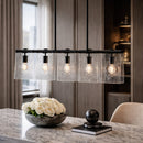 Modern European furniture - 5-Light Glass Pyramid Linear Chandelier - www.oroatrade.com