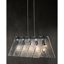 Modern European furniture - 5-Light Glass Pyramid Linear Chandelier - www.oroatrade.com