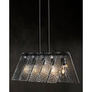 Modern European furniture - 5-Light Glass Pyramid Linear Chandelier - www.oroatrade.com