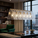 Modern European furniture - 6-Light Clear Glass Linear Chandelier - www.oroatrade.com