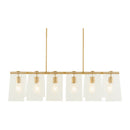 Modern European furniture - 6-Light Clear Glass Linear Chandelier - www.oroatrade.com