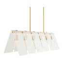 Modern European furniture - 6-Light Clear Glass Linear Chandelier - www.oroatrade.com
