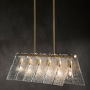 Modern European furniture - 6-Light Clear Glass Linear Chandelier - www.oroatrade.com