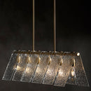 Modern European furniture - 6-Light Clear Glass Linear Chandelier - www.oroatrade.com
