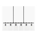 Modern European furniture - 6-Light Clear Glass Linear Chandelier - www.oroatrade.com