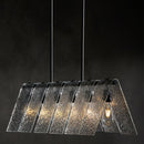 Modern European furniture - 6-Light Clear Glass Linear Chandelier - www.oroatrade.com