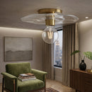 Modern European furniture - Wavy Clear Glass Wall Lamp - www.oroatrade.com