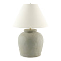 Modern European furniture - Linen Shade Cement Table Lamp - www.oroatrade.com