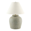 Modern European furniture - Linen Shade Cement Table Lamp - www.oroatrade.com
