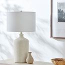 Hospitality furniture - Painted White Ceramic Table Lamp - www.oroatrade.com