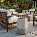 Modern European furniture - Ceramic Cylindrical Outdoor Stool - www.oroatrade.com
