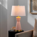 Contract furniture - Pink Glass Accent Table Lamp - www.oroatrade.com