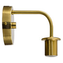 Contract furniture - Gold Clear Glass Wall Lamp - www.oroatrade.com
