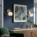 Contract furniture - Gold Clear Glass Wall Lamp - www.oroatrade.com