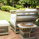 Hospitality furniture - Cream Aluminum Outdoor Accent Chair - www.oroatrade.com