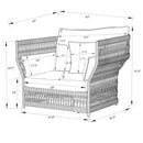 Hospitality furniture - Cream Aluminum Outdoor Accent Chair - www.oroatrade.com