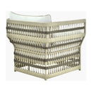 Hospitality furniture - Cream Aluminum Outdoor Accent Chair - www.oroatrade.com