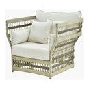 Hospitality furniture - Cream Aluminum Outdoor Accent Chair - www.oroatrade.com