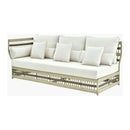 Hospitality furniture - Cream Aluminum Outdoor Left-Armed Sofa - www.oroatrade.com