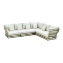 Hospitality furniture - Cream Aluminum Outdoor Left-Armed Sofa - www.oroatrade.com
