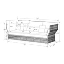Hospitality furniture - Cream Aluminum Outdoor Left-Armed Sofa - www.oroatrade.com