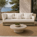 Hospitality furniture - Cream Aluminum Outdoor Sectional Sofa - www.oroatrade.com
