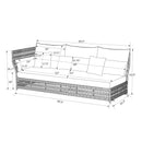 Hospitality furniture - Cream Aluminum Outdoor Sectional Sofa - www.oroatrade.com