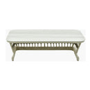 Contract furniture - Cream Aluminum Outdoor Coffee Table - www.oroatrade.com