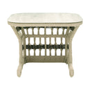 Modern European furniture - Cream Aluminum Outdoor End Table - www.oroatrade.com