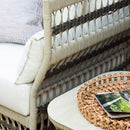 Modern European furniture - Cream Aluminum Outdoor End Table - www.oroatrade.com