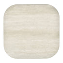 Modern European furniture - Cream Aluminum Outdoor End Table - www.oroatrade.com